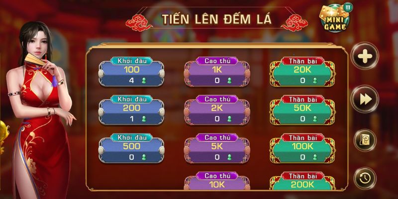 Game bài tiến lên khu vực miền Nam và khu vực miền Bắc